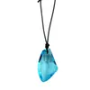 Europa y Estados Unidos collar colgante de cristal azul caliente transfronterizo sirena zafiro transparente moda personalidad colgante