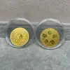 Shenzhen Shuibei Mismo Estilo Oro Puro 999 Tesoro de la Fortuna Aleación Gato de la Suerte Adhesivo Dorado para Teléfono Móvil para Atraer Riqueza Tienda de Oro