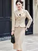 Chaqueta de Traje Corta para Mujer Otoño 2024 Nuevo Vestido de Anfitriona Traje Profesional para Viajar al Trabajo Overol