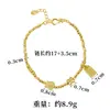 Pulseira de Ouro com Areia Vietnamita Contas a Laser Flor de Pessegueiro Bolsa da Sorte Pulseira Feminina Cobre Banhado a Ouro Joia Elegante de Alta Qualidade Que Não Desbota por Muito Tempo