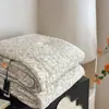 Edredom Duplo de Algodão com Malha Nuvem Estilo Ins de Verão Classe A, Lavável à Máquina, Macio para Dormir Nu, Edredom Refrescante de Verão para Dormitório Estudantil Cama de Solteiro