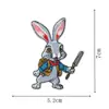 Patch de Bordado de Coelho Desenho Animado Fofo Adesivos de Tecido Roupas Roupas Mochila Sapatos e Chapéus Adesivos Decorativos Adesivos Quentes de Venda Transfronteiriça