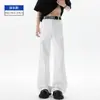 Pantalones de campana extendida para hombres altos, primavera y verano, pierna recta, pantalones cimitarra, talla grande, ambiente americano, pantalones casuales