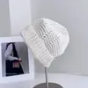 Gorro de Punto de Color Sólido para Adelgazar la Cara para Mujer, Nuevo Estilo Coreano de Primavera Transpirable Versátil Gorro de Punto, Gorro de Pescador Retro de Nicho