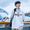 Camiseta de Manga Corta para Hombre 2026 Verano Nueva Marca de Moda Estilo Hong Kong Ins Holgada de Media Manga Juvenil Camiseta Top de Moda