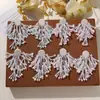 Flor de Tecido Costurada à Mão com Flores de Miçangas e Longos Pingentes Doces para Brincos DIY, Brincos de Tarraxa, Acessórios de Cabelo Primavera e Verão, Broches, Acessórios de Roupa