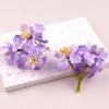 Simulación DIY de tres pequeñas flores para decoración del hogar, estilo Ins, pequeñas flores de hierba, ramillete, sombrero de paja, decoración, caja de regalo