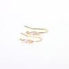 Chapado doméstico sin níquel retención de color oro real paquete oro 14k micro incrustaciones de circonita gancho recto para la oreja diy pendientes accesorios para pines de oreja