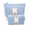 Bolsa de Hombro de Pana con Letras Transfronteriza de Amazon, Bolsa Bordada de Toalla, Bolsa de Almacenamiento para Neceser, Material de Pana