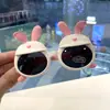 Gafas Niñas Dibujos Animados Suaves Gafas de Sol Polarizadas Infantiles Lindas Orejas de Conejo de Silicona Gafas de Sol HD de Conejito para Niñas