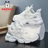 Zapatos Deportivos Negros Babudou Kidsren Otoño Cuero Impermeable Zapatos Blancos de Botón para Niños Zapatos Negros Pequeños Transpirables para Niñas