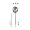 Cuchara Medidora de Acero Inoxidable Grado Alimenticio 304 para Hornear Condimentos Cuchara Medidora de Mango Corto Báscula Cuchara Medidora de Polvo de Frutas Granos de Café