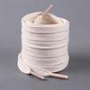 Cordón de algodón de los años 70, cabeza de concha, zapatos blancos pequeños, cordones de zapatos, longitud blanca, se puede hacer con envío gratuito, capa doble plana blanca