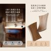 Gabinete de baño de madera maciza con veta de nogal estilo medioantiguo combinación espejo feng shui espejo inteligente con gabinete lámpara de inducción gabinete principal JMT051