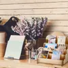 Soporte de Exhibición de Tarjetas de Felicitación Transfronterizo, Pegatina de Madera, Exhibidor de Tarjetas Portátil, Almacenamiento Multifuncional de Joyería de Madera, Diseño Creativo