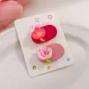 Pasador Dulce de Princesa Estilo Ins, Pinza para Fleco Lateral, Pasador Exquisito Versátil Estilo Bosque, Accesorio para el Cabello Colorido Dopamina