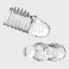 Conjunto Agradável de Coroa Click Conjunto de 2 Dentes de Lobo Transparentes Estendidos e Aumentados Fisicamente Conjunto de Contas Superiores Pênis Brinquedo Sexual
