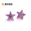 Diretamente do Fabricante: Brincos de Estrela de Cinco Pontas Banhados a Zircônia Colorida 5A com Pedras Coloridas Wuzhou, Acessórios de Joalheria, Estrelas de Pedra Soltas