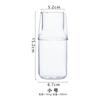 Atacado doméstico um pote um copo garrafa de água fria terno com pequeno vidro transparente bebida alta garrafa de água fria de vidro de borosilicato