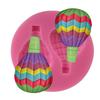 Nuevo molde de silicona con forma de globo aerostático doble, disponible en stock, molde para chocolate y azúcar, herramientas para hornear y decorar pasteles.