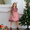 Vestido infantil de Amazon Vestido de princesa vestido de hermanas enagua de malla con lentejuelas vestido de Navidad vestido de actuación