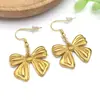 Kit de Materiales para Joyería DIY Colgante de Acero Inoxidable Dorado con Lazo Estilo Lujo de Nicho - Collar Pendientes Pulsera