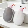 Nueva bolsa de jabón con red espumante, red espumante para jabón, bolsa de red especial para bañar y lavar la cara, red espumante de doble cara