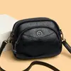 Bolso Transfronterizo de Piel Suave para Mujer, Bolso de Hombro Cruzado Estilo Nuevo, Bolso de Madre Retro de Moda de Gran Capacidad Multicapa