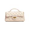 Bolsa Pequena Bordada Matelassê Bolsa Feminina 2025 Novo Estilo Bolsa Quadrada Pequena de Mão Bolsa Transversal de Ombro Pequena Estilosa Estilo Chanel com Corrente