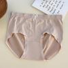 Pantaletas sin costuras de cintura media para mujer, transpirables, levanta glúteos, control de abdomen, anti-exposición, sexys, cómodas, Pantaletas de triángulo con nudo interactivo para damas