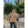 Enviado. Gabardina corta asimétrica con botones en la espalda, diseño de nicho Dongdaemun coreano para mujer, otoño 18302