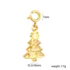 Colgantes de Joyería Transfronterizos Colgantes Navideños DIY Colgantes Lindos Accesorios Acero Inoxidable Chapado en Oro de 18K Accesorios de Joyería
