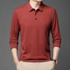 Camisetas de Hombre Otoño 2024 Nuevas Casuales de Solapa Sin Planchado Tops Camisetas de Manga Larga para Hombre Dropshipping 1121