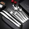 Cuchillo y tenedor de acero inoxidable 304, cuchara para comida occidental, cuchillo y tenedor para carne 1010, juego de cinco piezas, vajilla de hotel personalizada, fabricantes al por mayor