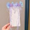 Presilha de Cabelo Infantil JK Laço Presilha Bico de Pato Fofa Presilha Atrás da Cabeça Acessórios de Cabelo de Princesa Uniforme JK Tecido Xadrez Grampo de Cabelo