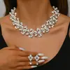 Conjunto Popular Retro de Collares de Perlas Europeos y Americanos, Accesorios para Banquete de Boda de Novia Fiesta, Joyería Elegante para Mujeres