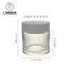En stock 80 g120g mascarilla facial crema barro película botella sub-blanco tapa simple y doble fondo grueso pared gruesa vidrio cosmético botella de crema