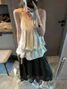 Falda Midi Mocci Ballet Vals Lunares Suaves Volante Cintura Alta Adelgazante Línea A Caída MQ1569