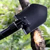 Pala Plegable Multifunción para Camping, Herramienta de Supervivencia Resistente de Acero al Manganeso Estilo Militar con Azada para Exteriores
