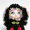 Super Lindo de Alta Venta Conejo de Peluche con Encaje de Lichi Colgante de Bolso de Conejo de Orejas Caídas Llavero Regalo para Mejor Amiga