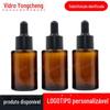 30 ml frasco de óleo essencial de vidro conta-gotas de cor marrom sub-engarrafamento de essência de orvalho puro frasco de solução de estoque