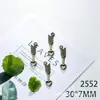Accesorios para joyería DIY 30*7mm aleación flecha de amor retro doble cara accesorios para pulsera bronce antiguo