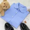 Uniforme Jk Camisa Básica Blanco Leche con Tapeta de Esquina y Tapeta de Botones Superior Versátil para Estudiante Estilo Japonés de Manga Corta