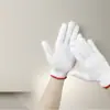 Guantes de Protección Laboral, Hilo de Algodón, Tela de Hilo de Nailon Engrosado, Antideslizantes, Resistentes al Desgaste, No se Pudren, Guantes Blancos para Hombres y Mujeres, Envío Gratis
