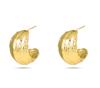 Pendientes de estilo francés con textura dorada, diseño de nicho, de alta calidad, ligeros, de lujo, elegantes, de metal que combinan con todo, estilo coreano para mujer, nuevos