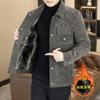 Cabello Sustituto Otoño e Invierno Nuevo Abrigo Corto Coreano Casual de Lana para Hombre Chaqueta Corta Gruesa con Forro Polar para Hombre Top