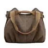 2026 Moda Coreana Versátil Casual Bolsa de Ombro Transversal Nova Retro Tendência Casual Bolsa de Lona para Mulheres