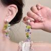 Pendientes de Pedrería Exagerada Super Brillantes de Lujo Ligero para Graduación y Noche, Pendientes de Botón Elegantes y Geniales, Pendientes de Diosa