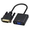Cabo Adaptador DVI para VGA 1080P HD Cabo de Conexão para Monitor de Computador Conversor de Interface para Placa de Vídeo do Host