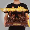 Ornamento de pincel de caligrafia para fazer fortuna Wenchang prateleira antiga mesa do chefe escritório empresa sapo dourado presente de inauguração